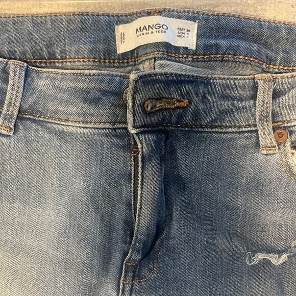 Ripped blue jeans - MANGO - Picture 3 of 8
